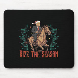 Funny Santa Trump Rizz Die Jahreszeit macht Weihna Mousepad