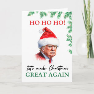 Funny Santa Trump Weihnachtsgrußkarte Karte