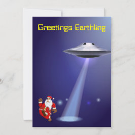 Funny Santa 🎅 🛸 UFO Weihnachten Einladung