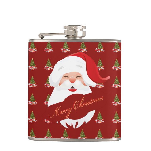 Funny Santa - Vinyl Flask Flachmann (Vorderseite)