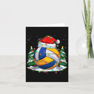 Funny Santa Volleyball Ball & amp; Net Christmas L Karte