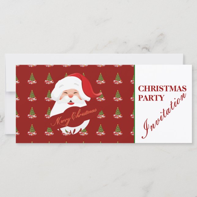 Funny Santa - Weihnachten Einladung (Vorderseite)