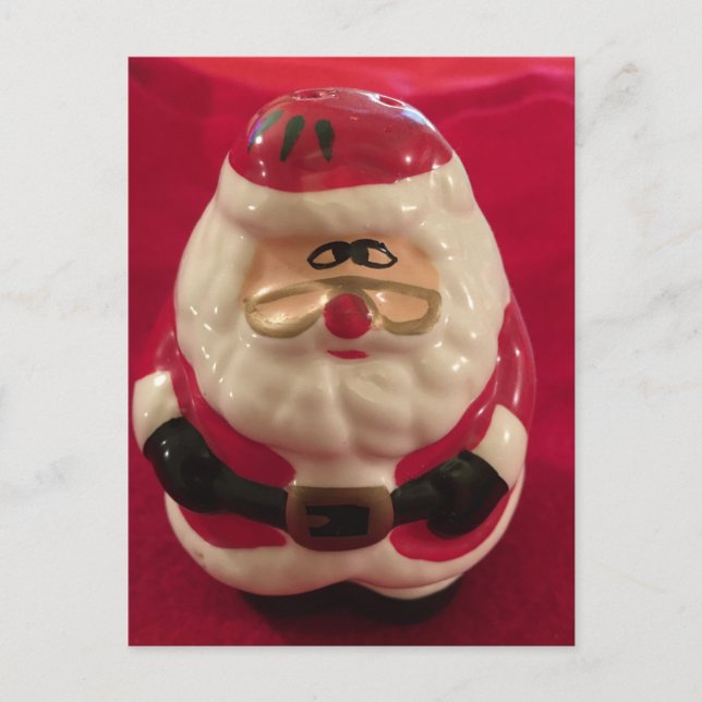 Funny Santa ~ Weihnachtspostkarte Postkarte (Vorderseite)