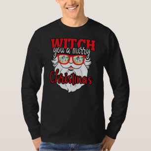 Funny Santa Witch Sie ein frohes Weihnachtsfest T-Shirt