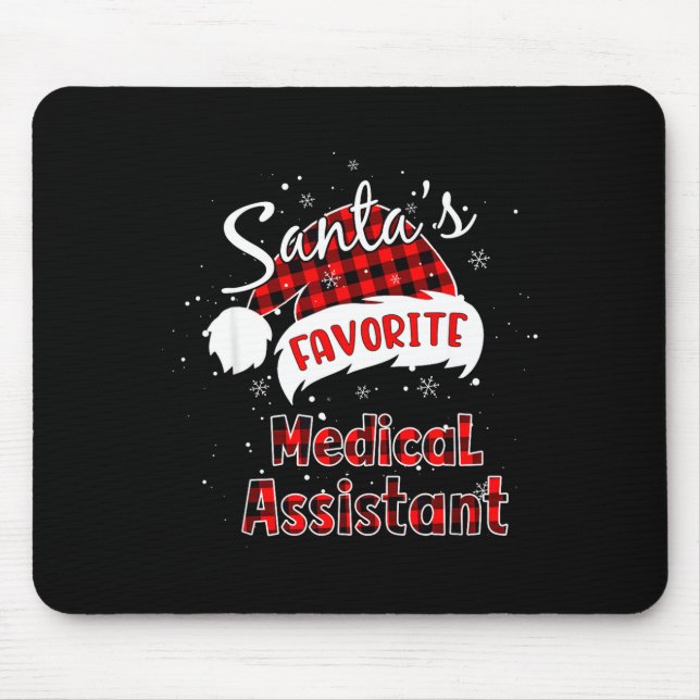 Funny Santa's Favorite Medical Istant Christmas Pa Mousepad (Vorne)