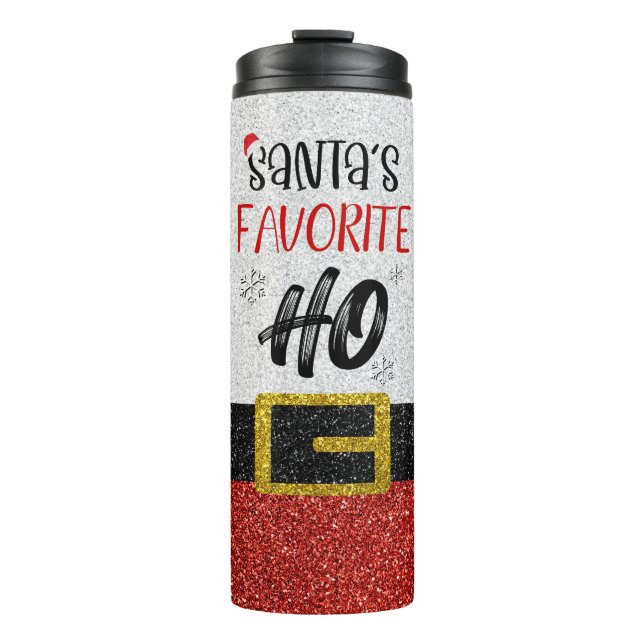 Funny Santa's Lieblings-Ho Thermosbecher (Vorderseite)