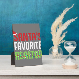 Funny Santa's Lieblings-Realtor-Anwesen Agent Xmas Fotoplatte