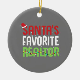 Funny Santa's Lieblings-Realtor-Anwesen Agent Xmas Keramik Ornament