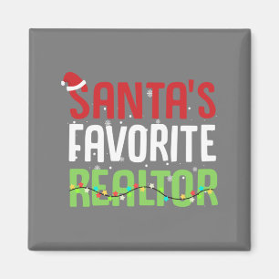 Funny Santa's Lieblings-Realtor-Anwesen Agent Xmas Magnet