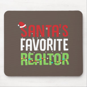 Funny Santa's Lieblings-Realtor-Anwesen Agent Xmas Mousepad