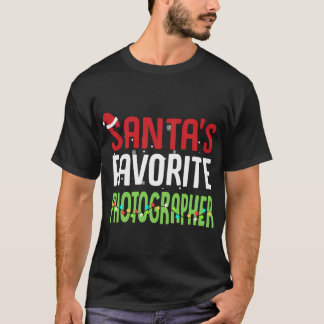 Funny Santa's Lieblingsfotograf Weihnachtsgeschenk T-Shirt