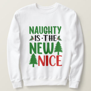 Funny Santa's Liste Wort Kunst unisex Erwachsene Sweatshirt
