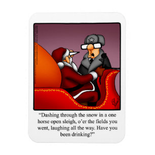 Funny Santa's Sleigh Spaß Magnet Geschenk