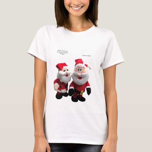 Funny Santa's Telling Joke T-Shirt (Vorderseite)