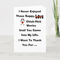 Funny Sappy Chick Flick Card
