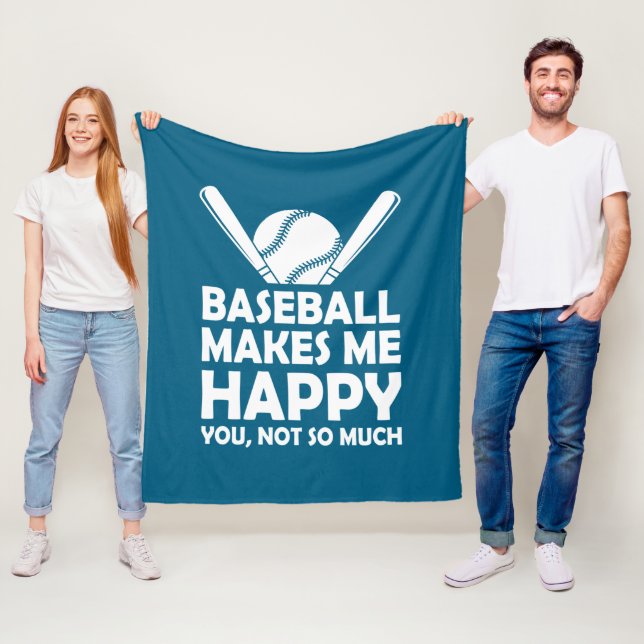 Funny sarcasm Baseball lovers word art  Fleecedecke (Beispiel)