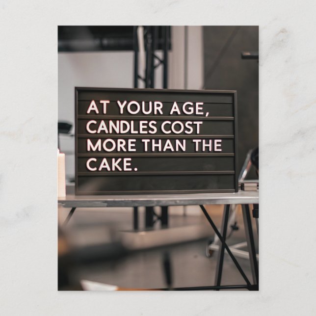 Funny Sarcasm Birthday Candles Älteres Postkarte (Vorderseite)