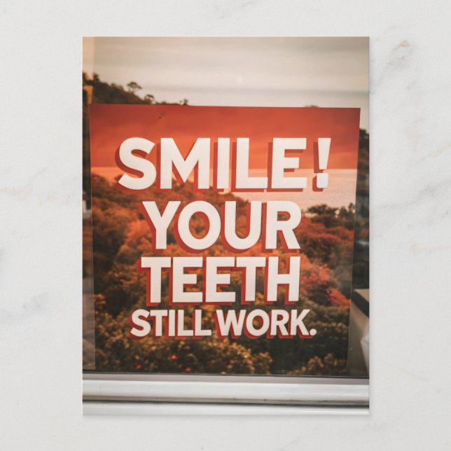 Funny Sarcasm Birthday Smile Old Age Postkarte (Vorderseite)