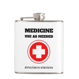Funny Sarcasm Red Cross Medicine Zitat Flachmann