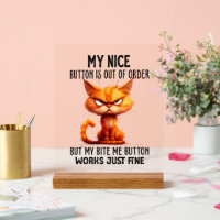 Funny Sarcaso Katze nette Knopf Wort Kunst