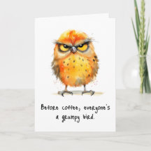Funny Sarcastic Any Occaise Bird Grußkarte