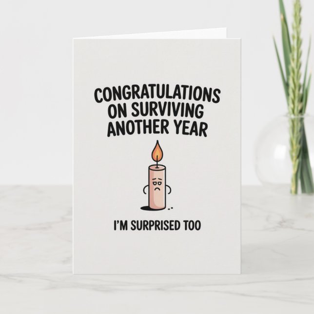Funny Sarcastic Birthday Card for men  Karte (Vorderseite)