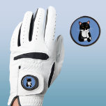 Funny Sarcastic Cat Golfhandschuh<br><div class="desc">Eine sarkastische,  unenthusiastische und verärgerte schwarz-weiße Bicolor Tuxedo Katze für Tierfreunde.</div>