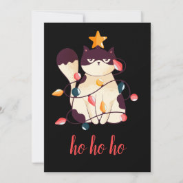 Funny Sarcastic Cat Ho Ho Ho Weihnachten