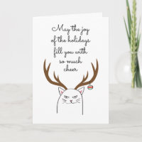 Funny Sarcastic Cat Holiday Weihnachtskarte
