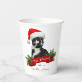 Funny Sarcastic Cat Santas Hat Weihnachts Paper Cu Pappbecher