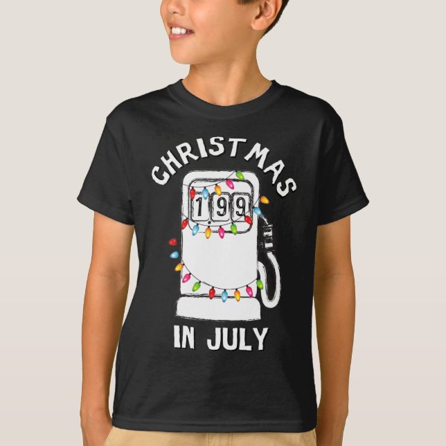 Funny Sarcastic Christmas In July Fuel Pump Gas Pu T-Shirt (Vorderseite)