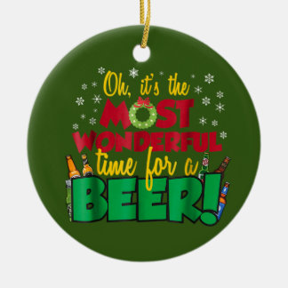 Funny Sarcastic Christmas Most Wonderful Time Keramik Ornament