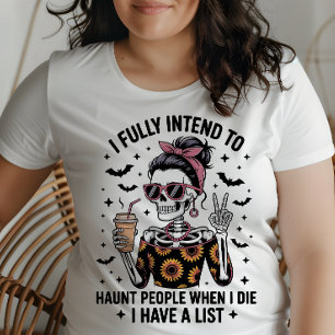 Funny Sarcastic Coffee Skeleton Halloween Spaß Große Größe T-Shirt