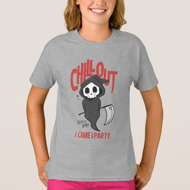 Funny Sarcastic GrimReaper Halloween-Party Kostüm T-Shirt (Vorderseite)