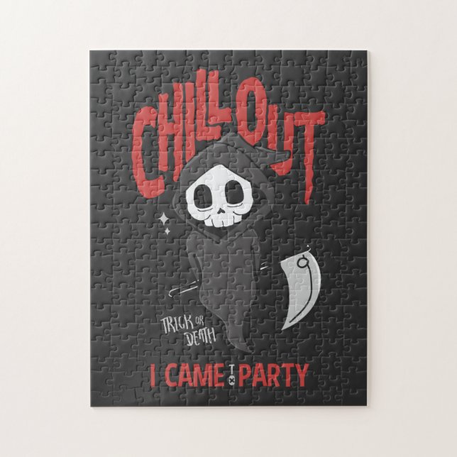 Funny Sarcastic GrimReaper Halloween-Party Puzzle (Vertikal)