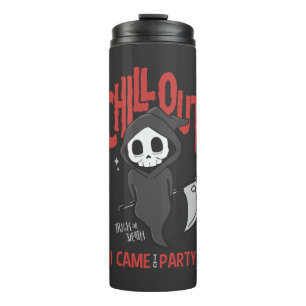 Funny Sarcastic GrimReaper Halloween-Party Thermosbecher