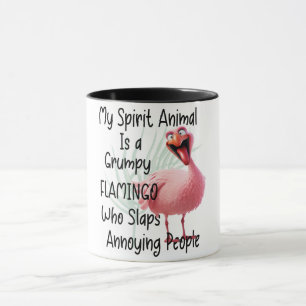 Funny Sarcastic Grumpy Flamingo Tasse