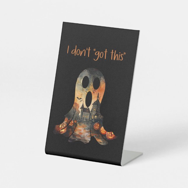 Funny Sarcastic Halloween Sign Sockelschild (Vorderseite)