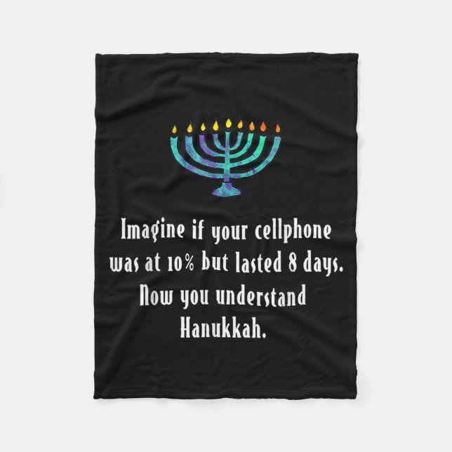 Funny Sarcastic Hanukkah Chanukah Cellphone Quote  Fleecedecke (Vorderseite)