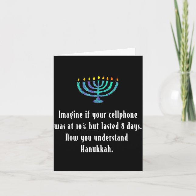 Funny Sarcastic Hanukkah Chanukah Cellphone Quote  Karte (Vorderseite)