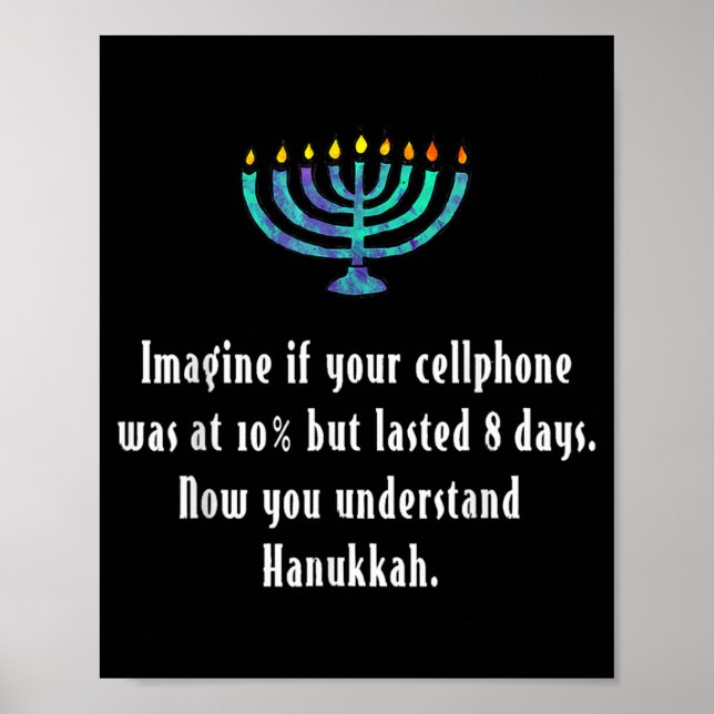Funny Sarcastic Hanukkah Chanukah Cellphone Quote  Poster (Vorne)