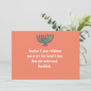 Funny Sarcastic Hanukkah Chanukah Handy Zitat Einladung