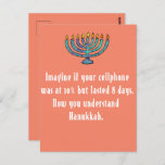 Funny Sarcastic Hanukkah Chanukah Handy Zitat Postkarte<br><div class="desc">Funny Sarcastic Hanukkah Chanukah Handy Zitat</div>