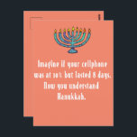 Funny Sarcastic Hanukkah Chanukah Handy Zitat Postkarte<br><div class="desc">Funny Sarcastic Hanukkah Chanukah Handy Zitat</div>