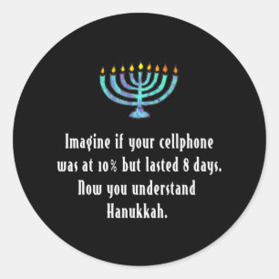Funny Sarcastic Hanukkah Chanukah Handy Zitat Runder Aufkleber