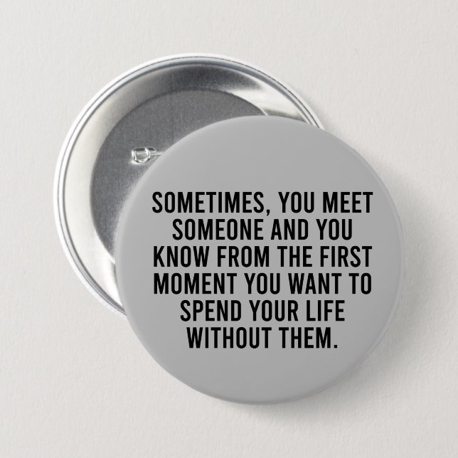 Funny Sarcastic Introvert Spaß Sprichwort Button (Vorne & Hinten)