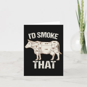 Funny Sarcastic Koch Butcher Cook Grillen ich rauc Karte