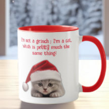 Funny Sarcastic Kurzhaarkatze Weihnachtsmannmütze