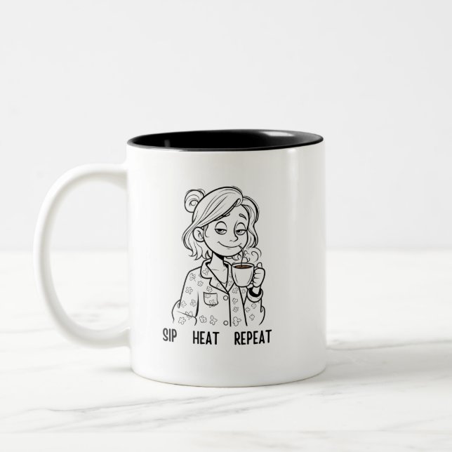Funny Sarcastic Mom Mug Zweifarbige Tasse (Links)