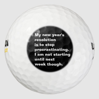 Funny Sarcastic Neujahrsvorsatz Golfball